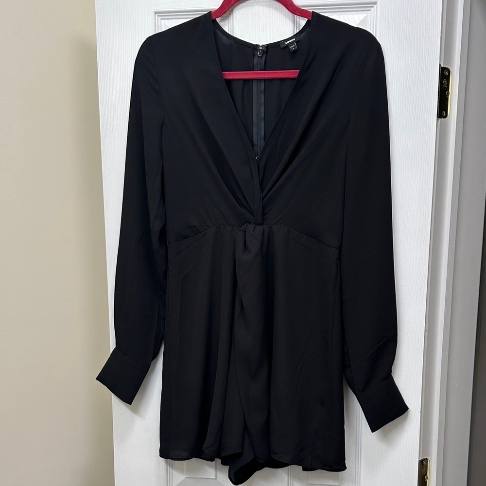 Brand New Express Black Long Sleeve Romper